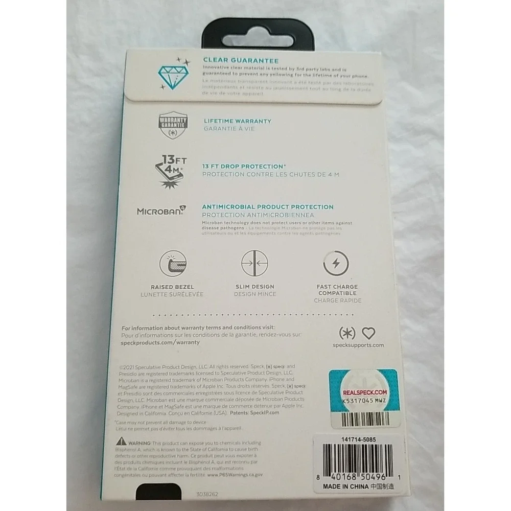 Speck Presidio Perfect Clear Case for iPhone 13 Pro‎ (6.1